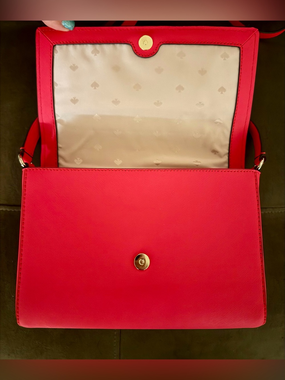 Kate Spade Hot Pink Saffiano Leather Crossbody Bag LIKE NEW - Picture 10 of 16